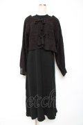axes femme / 2wayボレロ×ニットワンピース F 黒 Y-25-12-11-047-AX-OP-SZ-ZY