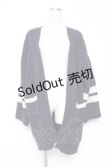 axes femme / ケーブルニットコーディガン M 紺 Y-25-12-11-049-AX-TO-SZ-ZY