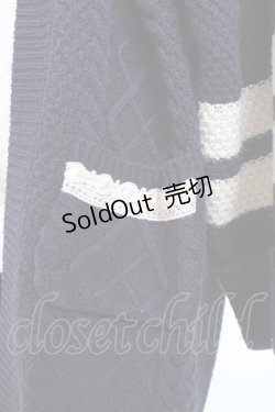 画像4: axes femme / ケーブルニットコーディガン M 紺 Y-25-12-11-049-AX-TO-SZ-ZY