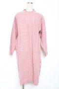 axes femme / ネックレス付ニットワンピース M ピンク Y-25-12-11-050-AX-OP-SZ-ZY