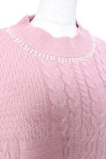 画像3: axes femme / ネックレス付ニットワンピース M ピンクY-25-12-11-050-AX-OP-SZ-ZT592 (3)