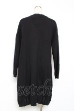 画像2: axes femme / バラ刺繍ロングニットカーデ M 黒 Y-25-12-11-054-AX-TO-SZ-ZY (2)
