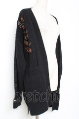 axes femme / マリーゴールドロングカーデ M 黒 Y-25-12-11-055-AX-TO-SZ-ZY