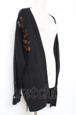 画像1: axes femme / マリーゴールドロングカーデ M 黒 Y-25-12-11-055-AX-TO-SZ-ZT418 (1)