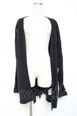 画像2: axes femme / マリーゴールドロングカーデ M 黒 Y-25-12-11-055-AX-TO-SZ-ZT418 (2)