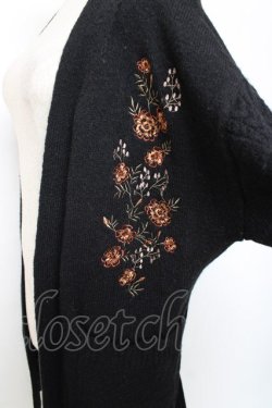 画像4: axes femme / マリーゴールドロングカーデ M 黒 Y-25-12-11-055-AX-TO-SZ-ZY