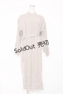 画像1: axes femme / 裾ボタンニットワンピース M モカ Y-25-12-11-058-AX-OP-SZ-ZY