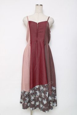 画像1: axes femme / パッチワークワンピース M アワピンク Y-25-12-11-059-AX-OP-SZ-ZY