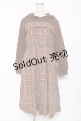 axes femme / パーカードッキングワンピース M 茶 Y-25-12-11-061-AX-OP-SZ-ZY