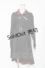 Favorite / 文豪ストレイドッグス×Favoriteコラボ 中原中也モチーフ開襟フィッシュテールワンピース  黒 Y-25-12-11-062-LO-OP-SZ-ZY