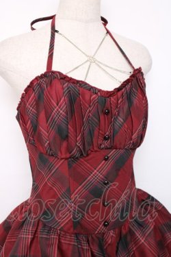 画像3: To Alice / BlackShamrock/パンクロックティアードジャンパースカート  赤 Y-25-12-11-064-LO-OP-SZ-ZY