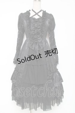 画像1: ATELIER PIERROT / ロイヤルリボンドレス  黒 Y-25-12-11-065-EL-OP-SZ-ZY