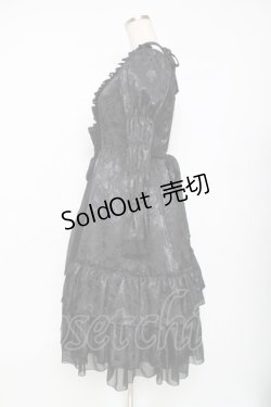 画像2: ATELIER PIERROT / ロイヤルリボンドレス  黒 Y-25-12-11-065-EL-OP-SZ-ZY