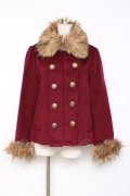 axes femme / ファーナポレオンコート  ワイン」 Y-25-12-11-067-AX-CO-SZ-ZY