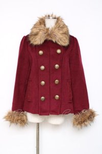 axes femme / ファーナポレオンコート  ワイン」 Y-25-12-11-067-AX-CO-SZ-ZY