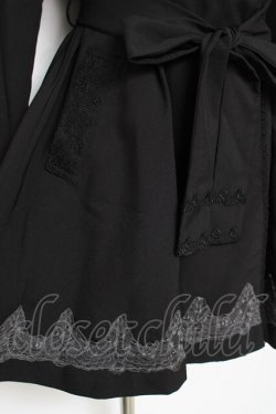 画像4: axes femme / 裾刺繍トレンチ風コート M 黒 Y-25-12-11-068-AX-CO-SZ-ZY