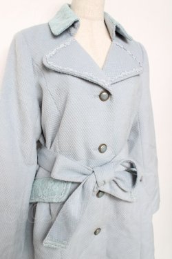 画像3: axes femme / 襟ポケットレース重ねコート  サックス Y-25-12-11-070-AX-CO-SZ-ZY