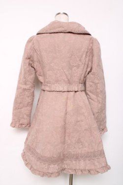 画像2: axes femme / ベルト付きワンピコート  ピンク Y-25-12-11-071-AX-CO-SZ-ZY