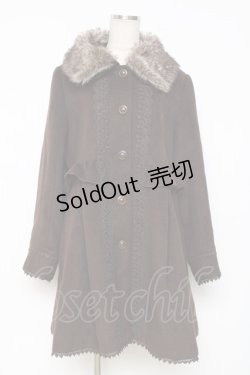 画像1: axes femme / ファー襟コート  ブラウン Y-25-12-11-072-AX-CO-SZ-ZY