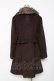 画像2: axes femme / ファー襟コート  ブラウン Y-25-12-11-072-AX-CO-SZ-ZY (2)