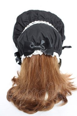 画像3: BABY, THE STARS SHINE BRIGHT / Rose Dollハーフボンネット  ブラック×白レース Y-25-12-11-008-BA-AC-SZ-ZY