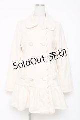 Lizmelo / スカラップリボンコート  生成り Y-25-12-11-075-LO-CO-SZ-ZY