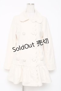 Lizmelo / スカラップリボンコート  生成り Y-25-12-11-075-LO-CO-SZ-ZY