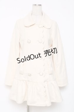 画像1: Lizmelo / スカラップリボンコート  生成り Y-25-12-11-075-LO-CO-SZ-ZY