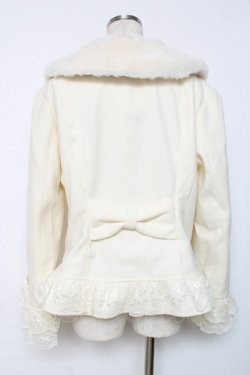 画像3: axes femme / 裾レースショートコート L 生成り Y-25-12-11-076-AX-CO-SZ-ZY