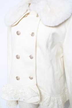 画像5: axes femme / 裾レースショートコート L 生成り Y-25-12-11-076-AX-CO-SZ-ZY