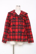 Candy Stripper / セーラーチェックコート  赤 Y-25-12-11-077-PU-CO-SZ-ZY