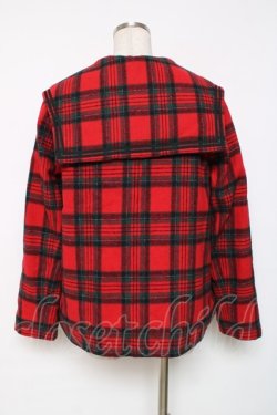画像2: Candy Stripper / セーラーチェックコート  赤 Y-25-12-11-077-PU-CO-SZ-ZY