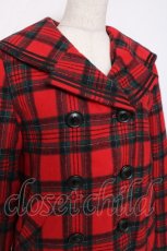 画像3: Candy Stripper / セーラーチェックコート  赤 Y-25-12-11-077-PU-CO-SZ-ZTC049 (3)