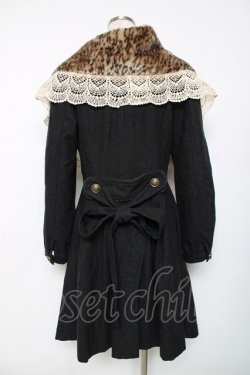 画像2: axes femme / ファーストール付きワンピコート M 黒 Y-25-12-11-078-AX-CO-SZ-ZY