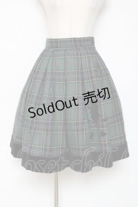 Innocent World / うさぎとトトランプのスカート  グリーン Y-25-12-11-080-IW-SK-SZ-ZY