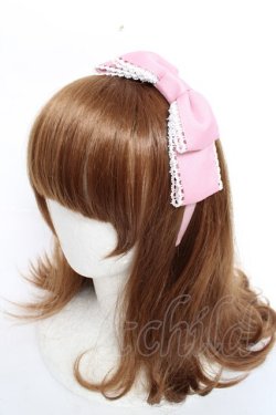 画像1: Chalmiere / グログランリボンカチューシャ  ピンク Y-25-12-11-009-LO-AC-SZ-ZY