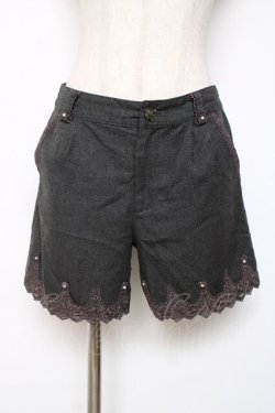 画像1: axes femme / ショートパンツ M 黒 Y-25-12-11-082-AX-PA-SZ-ZY