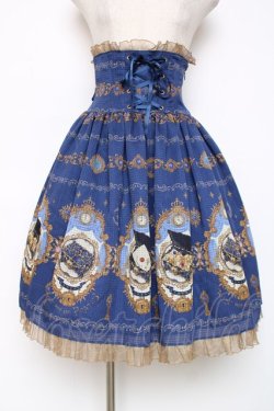 画像1: ALICE and the PIRATES / Mistical brilliance Jewelry〜秘められた宝石の行方〜柄コルセットスカート  ブルー Y-25-12-11-083-PA-SK-SZ-ZY