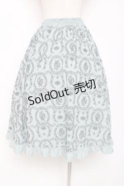 画像2: axes femme / フロッキースリットスカート  グリーン Y-25-12-11-085-AX-SK-SZ-ZI