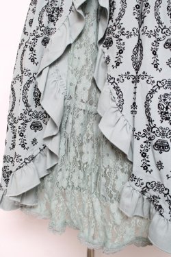 画像4: axes femme / フロッキースリットスカート  グリーン Y-25-12-11-085-AX-SK-SZ-ZY