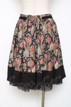 画像2: axes femme / 花柄スカート  黒 Y-25-12-11-086-AX-CO-SZ-ZY