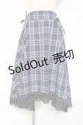 axes femme / マドラスチェック裾切替スカート M 紺 Y-25-12-11-087-AX-SK-SZ-ZY