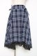 画像1: axes femme / マドラスチェック裾切替スカート M 紺 Y-25-12-11-087-AX-SK-SZ-ZY (1)
