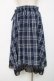 画像2: axes femme / マドラスチェック裾切替スカート M 紺 Y-25-12-11-087-AX-SK-SZ-ZY (2)
