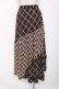 画像2: axes femme / チェック切替ロングスカート M 茶 Y-25-12-11-089-AX-SK-SZ-ZY (2)