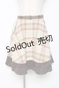 axes femme / チェックスカート  ベージュ Y-25-12-11-090-AX-SK-SZ-ZY