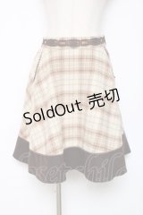 axes femme / チェックスカート  ベージュ Y-25-12-11-090-AX-SK-SZ-ZY