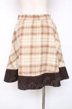 画像2: axes femme / チェックスカート  ベージュ Y-25-12-11-090-AX-SK-SZ-ZY