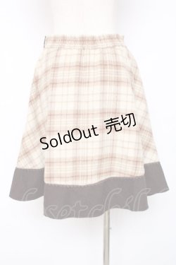 画像2: axes femme / チェックスカート  ベージュ Y-25-12-11-090-AX-SK-SZ-ZY