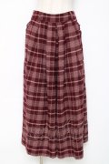 axes femme / チェック柄ガウチョパンツ M ワイン Y-25-12-11-091-AX-PA-SZ-ZY